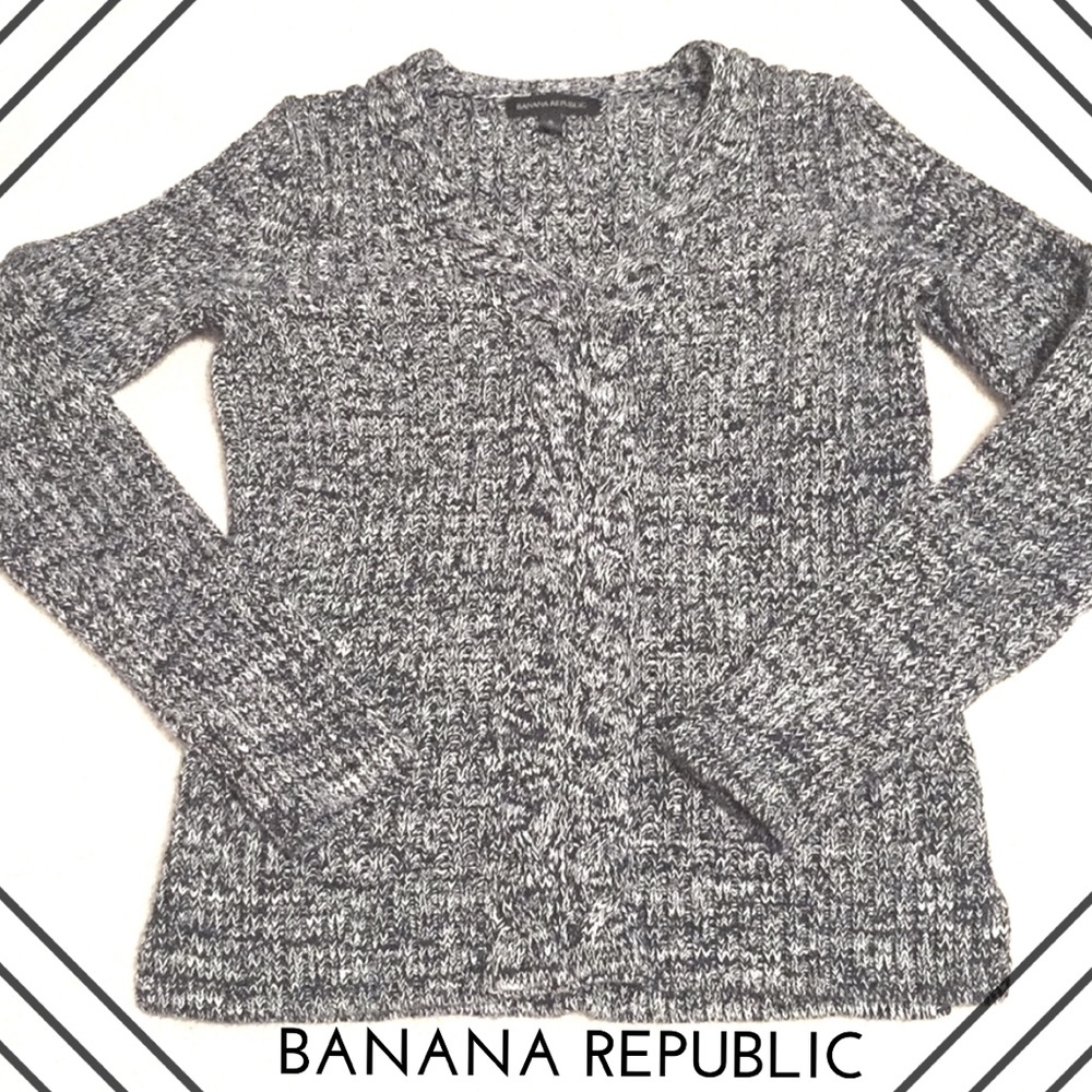 Nautical Cable Knit Sweater Navy White